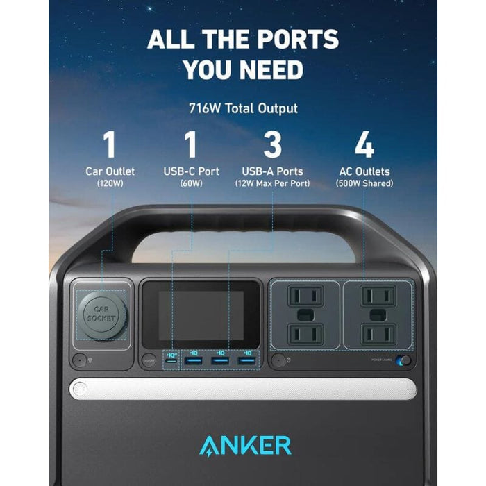 Anker SOLIX 536 508Wh / 500W Portable Power Station - ShopSolar.com