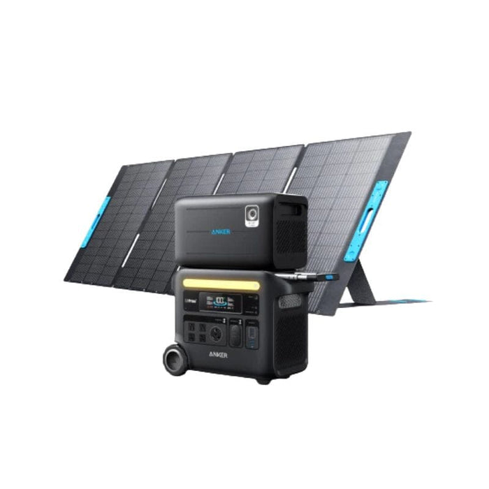 Anker Solix F2600 4608Wh / 2,400W Portable Power Station with Expansion Battery + Choose Your Custom Bundle | Complete Solar Kit - ShopSolar.com