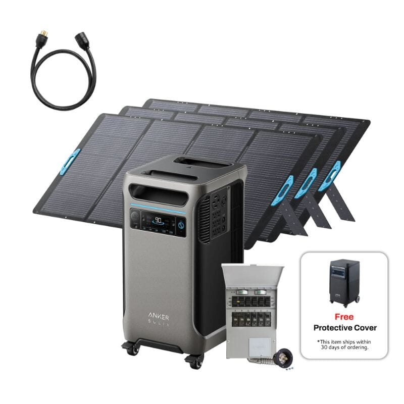 Anker F3800 + Home Backup Kit + 3 x Anker SOLIX PS400 Solar Panel