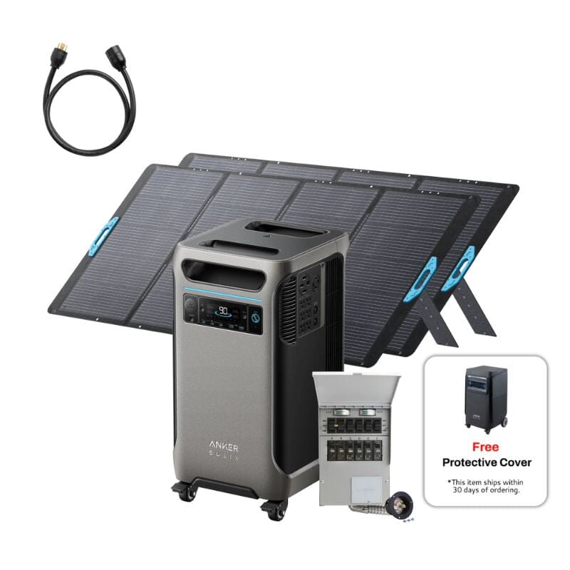 Anker F3800 + Home Backup Kit + 2 x Anker SOLIX PS400 Solar Panel