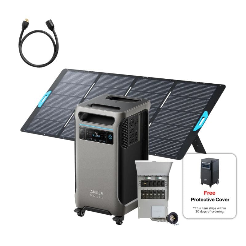 Anker F3800 + Home Backup Kit + Anker SOLIX PS400 Solar Panel