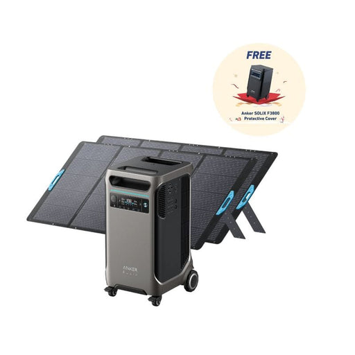 Anker SOLIX F3800 Branded Kits: 3,840Wh / 6,000W Solar Power Station + Anker 400W Solar Panels | Choose Your Bundle | 5-Year Warranty | Complete Solar Kit