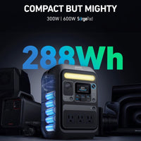 Anker SOLIX C300X 288Wh / 300W Portable Power Station - ShopSolar.com