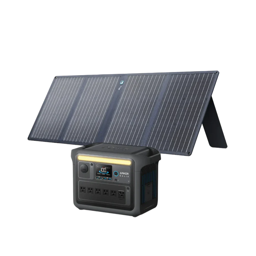 Anker SOLIX C1000X + 100W Anker SOLIX PS100 Solar Panel