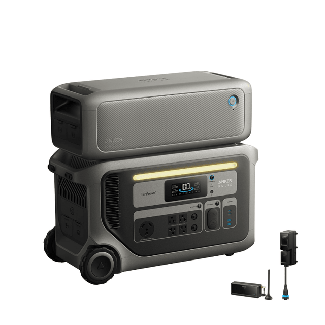 Anker SOLIX F3000 Portable Power Station | 3,072Wh / 3,600W | 2,400W Solar Input | Expandable to 12,288Wh | 5-Year Warranty - ShopSolar: Complete Solar Kits + Lifetime Customer Support