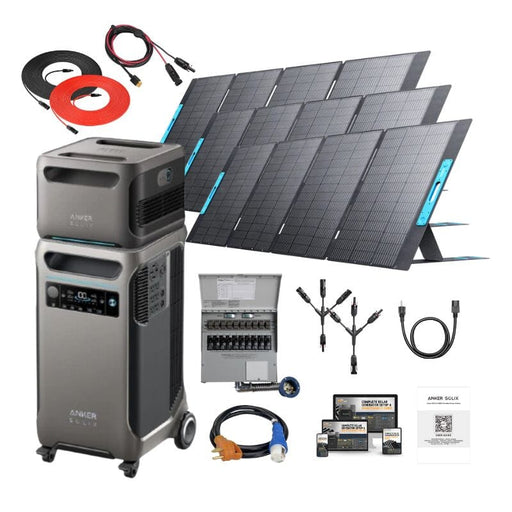 Anker SOLIX F3800 - 3,840Wh / 6,000W Solar Power Station + Anker 400W Solar Panel - Choose Your Custom Bundle | Complete Solar Kit - ShopSolar.com