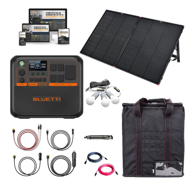 BLUETTI Premium 200 [AC200PL] Portable Power Statio | Complete Solar Generator Kit | 3,500 Cycles | 5‑Year Warranty | Choose Your Bundle - ShopSolar: Complete Solar Kits + Lifetime Customer Support