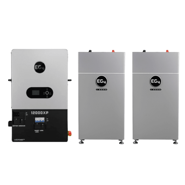 EG4 12K XP Inverter & 314Ah Wallmount Indoor Battery Bundle | 48V Off-Grid Power | Smart BMS + Self-Heating | 10-Year Warranty - ShopSolar: Complete Solar Kits + Lifetime Customer Support