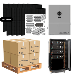 10.6kW Complete Solar Kit - EG4 FlexBoss21 Inverter - 20-32kWh Lithium Battery [SELECT MAX]