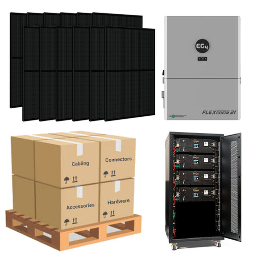 9.8kW Complete Solar Power System + EG4 FlexBOSS21 + [20.48kWh - 28.6kWh Lithium Battery Bank] + 24 x 410W Solar Panels + Setup Schematic [BPK-MAX] - ShopSolar: Complete Solar Kits + Lifetime Customer Support