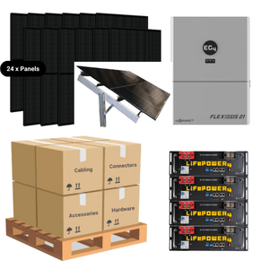 10.6kW Complete Solar Kit - EG4 FlexBoss21 Inverter - 20-32kWh Lithium Battery [SELECT MAX]