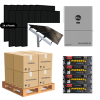 9.8kW Complete Solar Power System + EG4 FlexBOSS21 + [20.48kWh - 28.6kWh Lithium Battery Bank] + 24 x 410W Solar Panels + Setup Schematic [BPK-MAX]