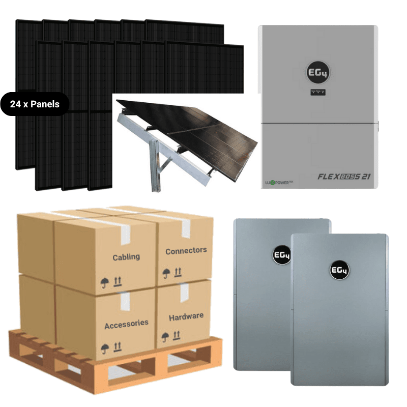 2 x EG4 WallMount OUTDOOR [28.6kWh] - Premium - Closed Loop - Code Compliant / Ground Mount - Seasonal Adjust [SkyRack HD]