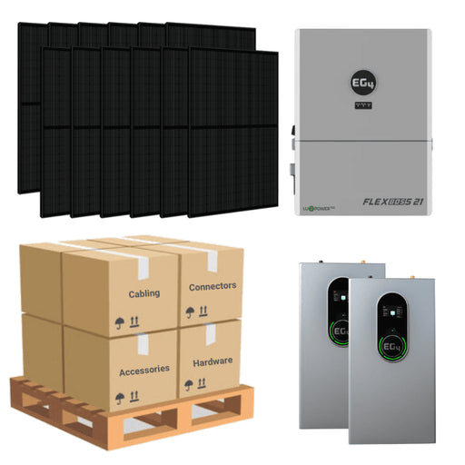 9.8kW Complete Solar Power System + EG4 FlexBOSS21 + [20.48kWh - 28.6kWh Lithium Battery Bank] + 24 x 410W Solar Panels + Setup Schematic [BPK-MAX]