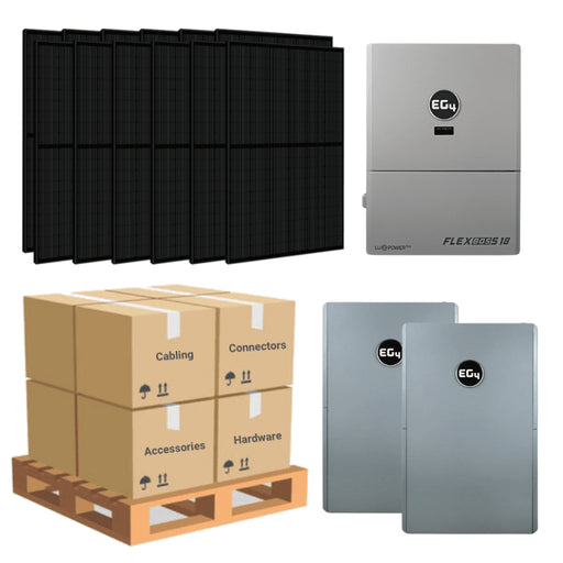 7.38kW Complete Solar Power System + EG4 FlexBOSS18 + [20.48kWh - 28.6kWh Lithium Battery Bank] + 18 x 410W Solar Panels + Setup Schematic [BPK-PLUS]
