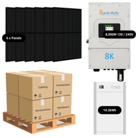 2.4kW Complete Solar Power System - Sol-Ark 8K 120/240V + [10.24kWh Lithium Battery Bank] + 6 x 400W Mono Solar Panels | Includes Schematic [BPK-PLUS] - ShopSolar.com