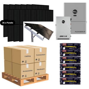 15.84kW Complete Solar Kit - EG4 FlexBoss21 Inverter + GridBoss - 28-32kWh Lithium Battery [SELECT PRO]