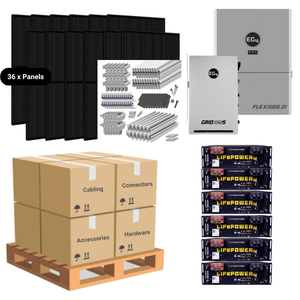15.84kW Complete Solar Kit - EG4 FlexBoss21 Inverter + GridBoss - 28-32kWh Lithium Battery [SELECT PRO]