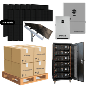 15.84kW Complete Solar Kit - EG4 FlexBoss21 Inverter + GridBoss - 28-32kWh Lithium Battery [SELECT PRO]