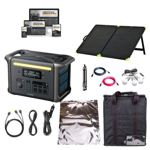 Anker SOLIX F1500 1536Wh / 1800W Portable Power Station + Choose Your Custom Bundle | Complete Solar Kit