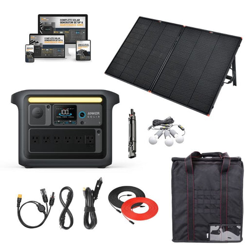 Anker SOLIX C1000X 1056Wh / 1800W Portable Power Station + Choose Your Custom Bundle | Complete Solar Kit