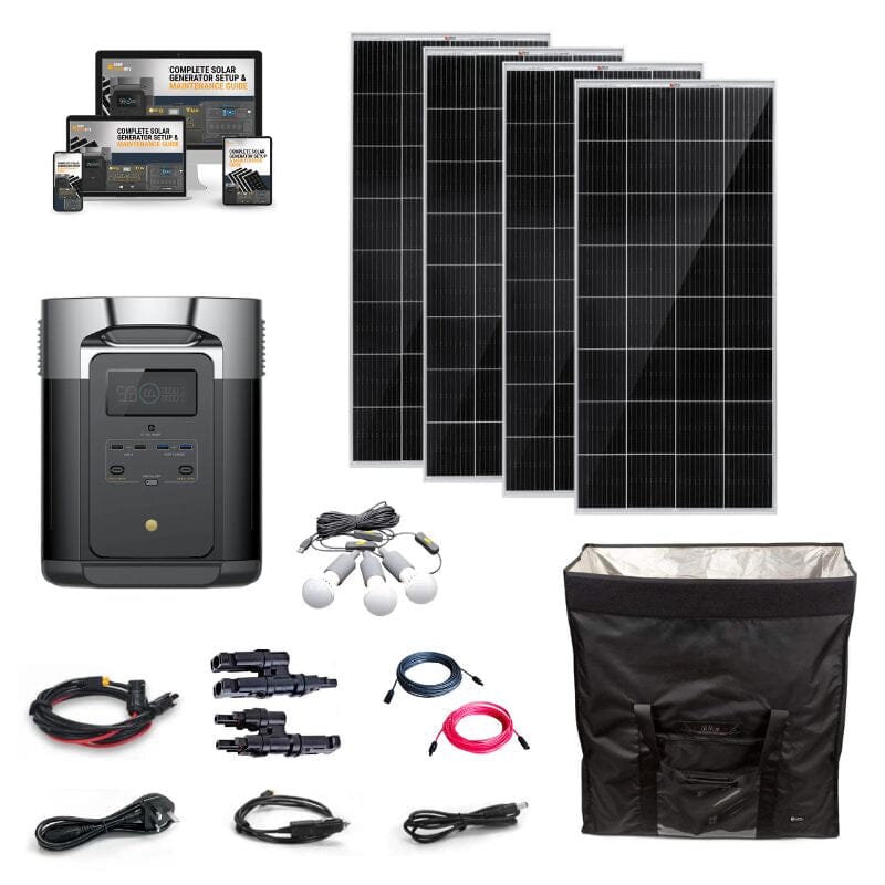 EcoFlow DELTA [MAX] Solar Kits - 2,400W / 2,016Wh Portable Power Station + Choose Your Custom Bundle | Complete Solar Generator Kit