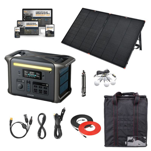 Anker SOLIX F1500 1536Wh / 1800W Portable Power Station + Choose Your Custom Bundle | Complete Solar Kit