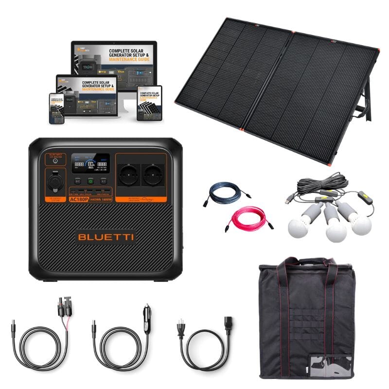BLUETTI Premium 150 [AC180P] Portable Power Station + Choose Your Custom Your Custom | 3,500 Cycles | 5‑Year Warranty | Complete Solar Generator Kit
