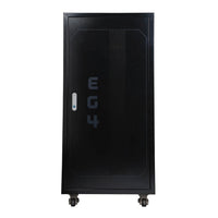 (Pre-Assembled) EG4 Enclosed Battery Rack | 6 Slot | Wheels Included | Bus Bar Covers | Welded (Grey) - ShopSolar.com