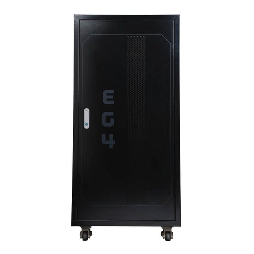 EG4 Enclosed Battery Rack [Pre-Assembled] | 6 Slot | Wheels Included | Bus Bar Covers | Welded (Grey) - ShopSolar.com