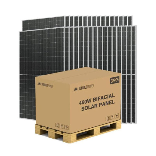 Sungold 360W-560W Solar Panels | 32 x Panels Per Pallet | 25-Year Power Output Warranty | Choose Wattage - ShopSolar.com