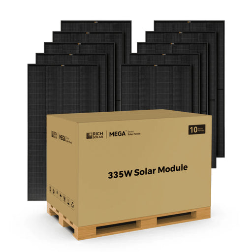 Rich Solar MEGA 335W PRO Solar Panel | 25-Year Output Warranty - ShopSolar: Complete Solar Kits + Lifetime Customer Support