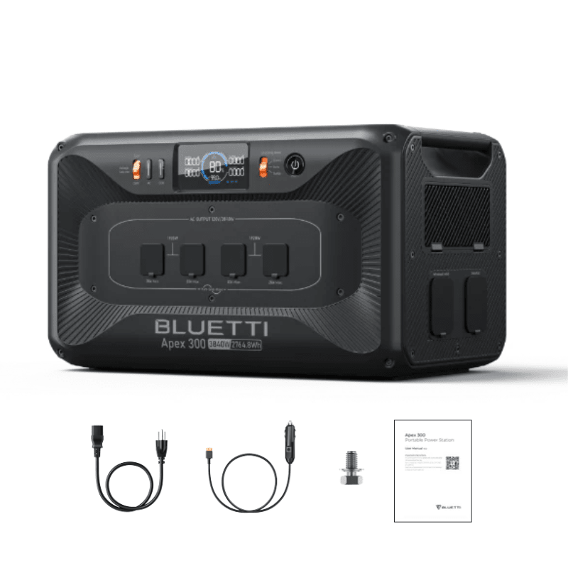 BLUETTI [APEX 300] Modular Power Station | 3,840W / 2,765Wh | 120V/240V Dual Voltage | 5-Year Warranty | Choose Your Bundle - ShopSolar: Complete Solar Kits + Lifetime Customer Support