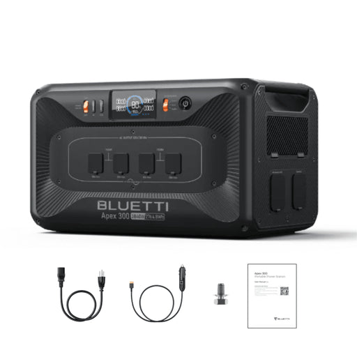 BLUETTI [APEX 300] Modular Power Station | 3,840W / 2,765Wh | 120V/240V Dual Voltage | 5-Year Warranty | Choose Your Bundle - ShopSolar: Complete Solar Kits + Lifetime Customer Support