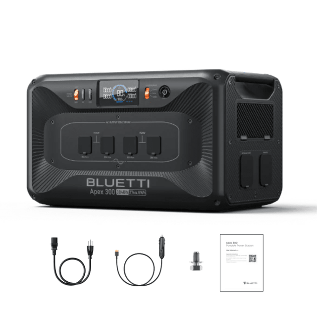BLUETTI [APEX 300] Modular Power Station | 3,840W / 2,765Wh | 120V/240V Dual Voltage | 5-Year Warranty | Choose Your Bundle - ShopSolar: Complete Solar Kits + Lifetime Customer Support