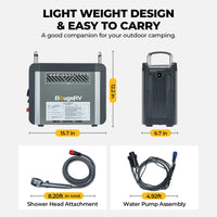 BougeRV Portable Propane Outdoor Camping Water Heater - ShopSolar.com