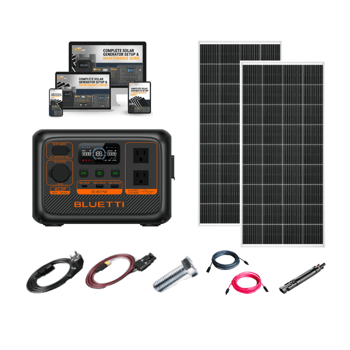 Bluetti AC2P 300W / 230.4Wh Portable Power Station + Choose Your Custom Your Custom Bundle | Complete Solar Generator Kit - ShopSolar.com