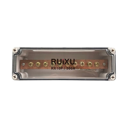 RUiXU Busbar | 10 X 5/16" (M8) Terminal Studs | 300A - ShopSolar.com