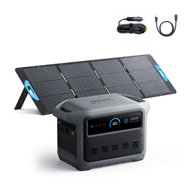 Anker SOLIX C1000 Gen2 Portable Power Station | 1,024Wh / 2,000W | 49-Min UltraFast Recharge | 600W Solar Input | Choose Your Bundle Option | 5-Year Warranty - ShopSolar: Complete Solar Kits + Lifetime Customer Support