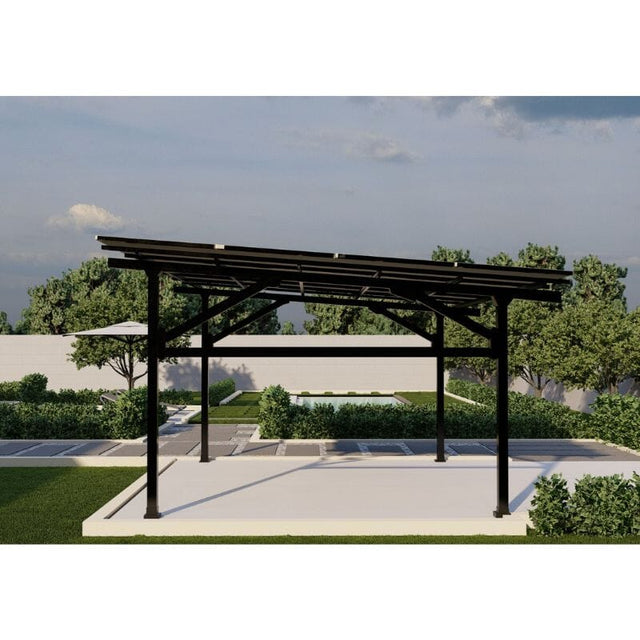 CRX Carport - Residential | Steel | All-Black | 12-Panels Per Carport | Fully Expandable - ShopSolar.com