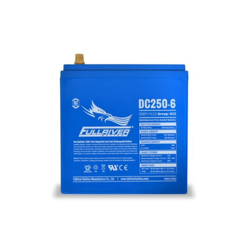 Full River Batteries 6V 250Ah (C20) Deep Cycle AGM Battery | DC250-6 - ShopSolar.com