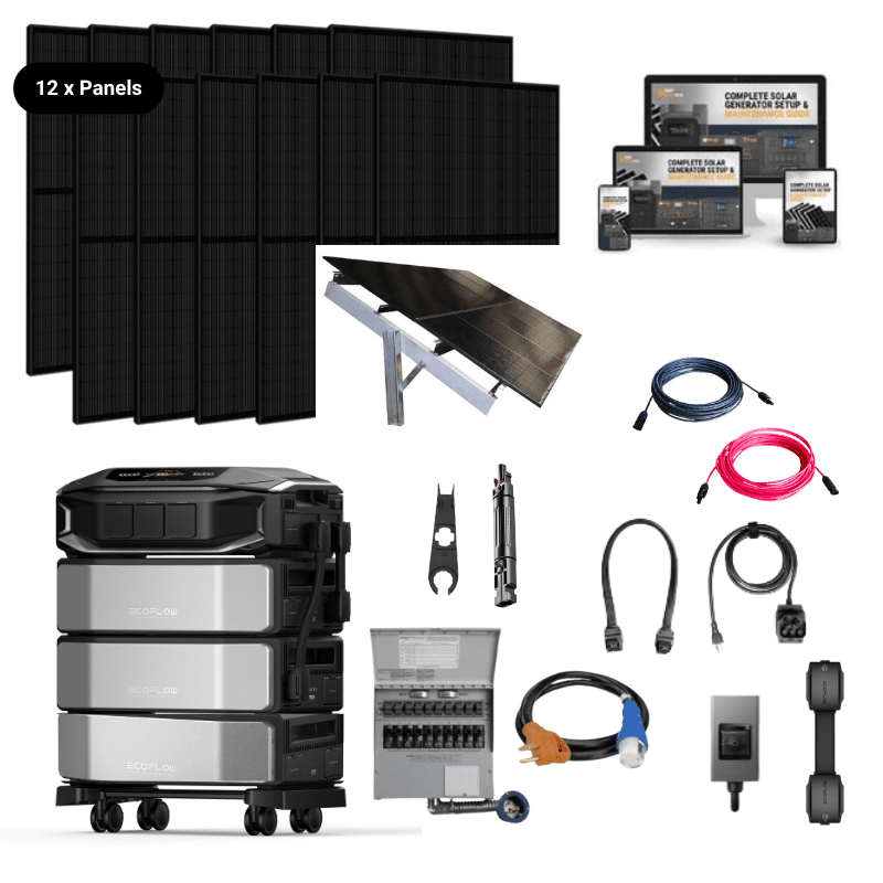 ULTRA-X Plus Kit [12 x 410W Panels + 3 x Batteries] - [18KWH] / Ground Mount - Seasonal Adjust [SkyRack HD]