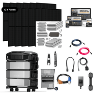 ULTRA-X Plus Kit [12 x 410W Panels + 3 x Batteries] - [18KWH] / Roof Rack - Standard [IronRidge]