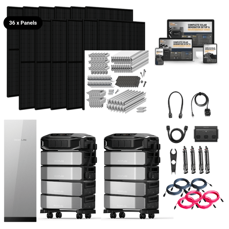 ULTRA-X Pro Kit [36 x 410W Panels + 8 x Battery + Smart Home Panel 3] - [48KWH] / Roof Rack - Standard [IronRidge]