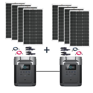 EcoFlow DELTA 1,800W / 1,300Wh Solar Kit / Portable Power Station + Choose Your Custom Bundle | Complete Solar Generator Kit