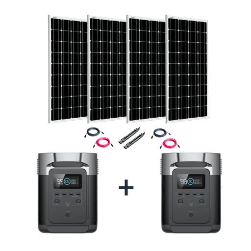 EcoFlow DELTA 1,800W / 1,300Wh Solar Kits - Portable Power Station + Choose Your Custom Bundle | Complete Solar Generator Kit