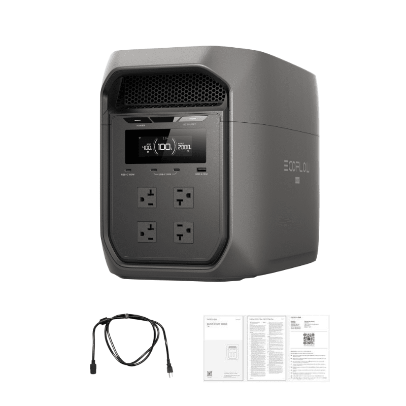EcoFlow DELTA 3 Max – 2,048Wh / 2,400W Portable Power Station + Choose Custom Solar Panel Bundle Option | 5-Year Warranty | Complete Solar Kit - ShopSolar: Complete Solar Kits + Lifetime Customer Support