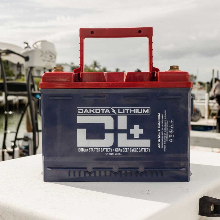 Dakota Lithium DL+ 12V 60AH Dual Purpose 1000CCA Starter Battery Plus Deep Cycle Performance - ShopSolar.com