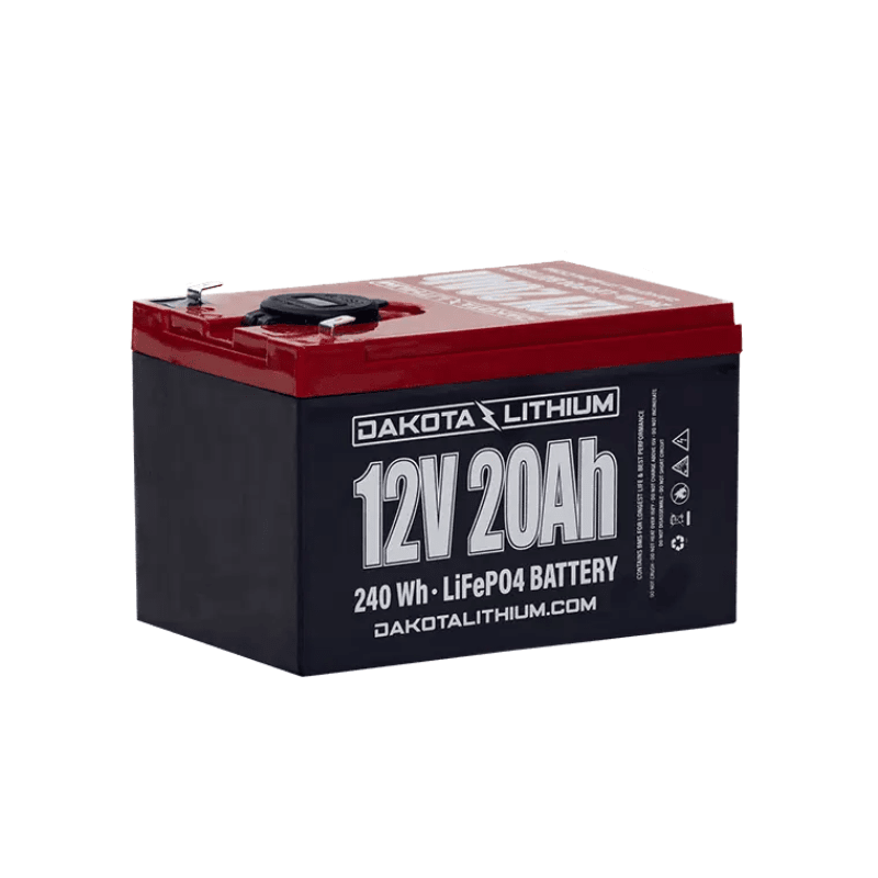 Dakota Lithium 12V 20Ah USB LiFePO4 Battery | Drop-In SLA Replacement | USB-A/C + Voltmeter | 11-Year Warranty - ShopSolar: Complete Solar Kits + Lifetime Customer Support