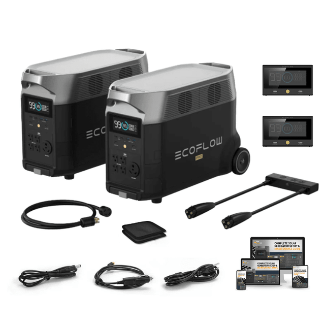 EcoFlow DELTA PRO 120V/240V Solar Kits - 7,200W Portable Power Station Setup + Choose Your Custom Bundle Option | Complete Solar Kit | 5-Year Warranty - ShopSolar.com